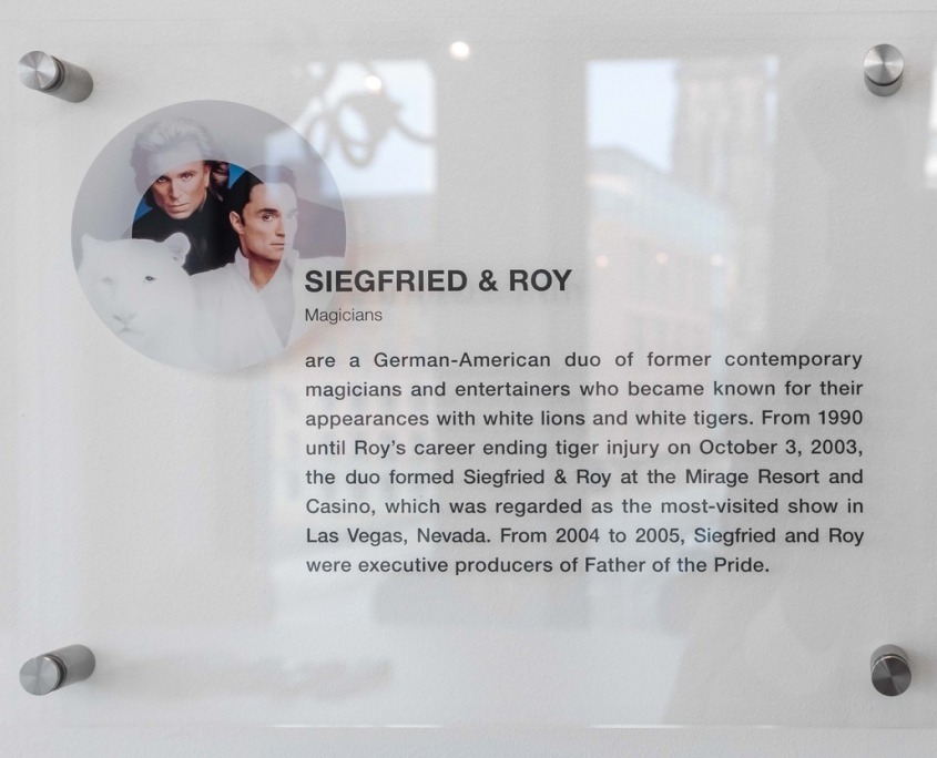 Siegfried & Roy Besprechungssraum Schild