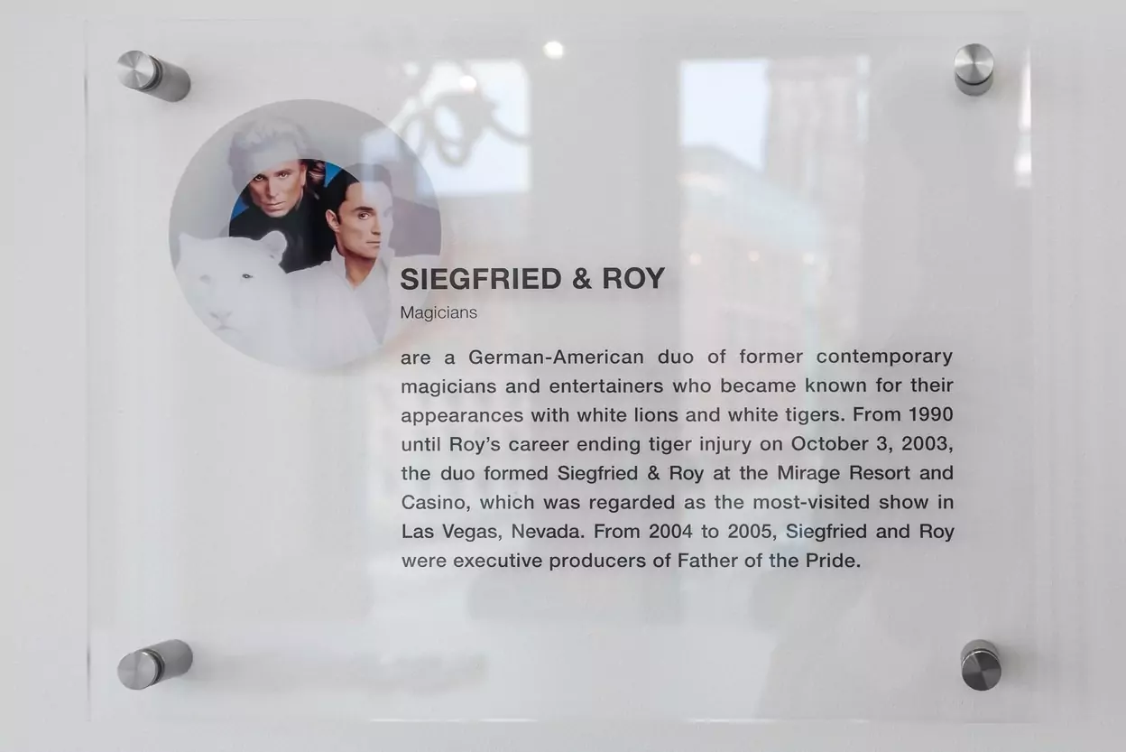 Siegfried & Roy Besprechungssraum Schild